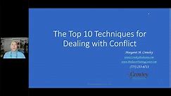 The Top 10 Techniques for Dealing with Conflict