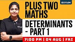 Plus Two Maths - Determinants - Part 1 | Xylem Plus Two