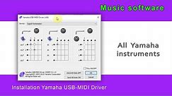 Yamaha USB-MIDI driver - installing to computer (windows 10)