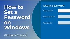 How to Set a Password on Windows 10 - Full Tutorial