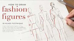 How To Draw Fashion Sketches | 10 Heads Fashion Figure Tutorial for Beginners
