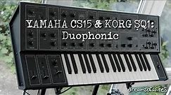 Yamaha CS-15: Duophonic improv w/ Korg SQ-1 - 2 separate voices in one monosynth