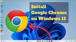 How to Install GOOGLE CHROME in Windows 11