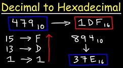 How To Convert Decimal to Hexadecimal