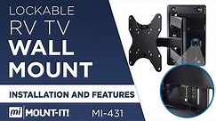 Lockable RV TV Wall Mount | Installation and Features (MI-431)