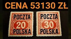 Szok Niesamowita cena za znaczek pocztowy, 53130 złotych na licytacji za Nadruk Poczta Polska