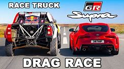 Dakar Rally Pick-up Truck v GR Supra: DRAG RACE