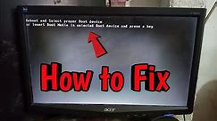 How to Fix Reboot and Select Proper Boot Device or Insert Boot Media in Selected Boot Device