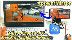 ApowerMirror Play Free Fire/BGMI in Low End PC | Mirror Screen🔥Cast/Connect Phone Screen to PC