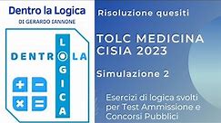 TOLC Medicina Quesiti Simulazione CISIA 2023 - allenamento 2