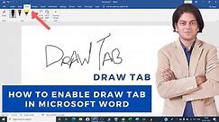 How to enable draw tab in word | how to draw on word document | draw tab in word