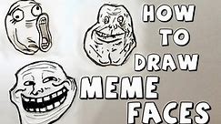 How to draw Meme Faces Step By Step