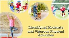 Identifying Moderate and Vigorous Physical Activity P.E. Physical Education