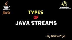 Types of Java Streams| Byte Stream| Character Stream| lec 83 | Java Tutorial| BhanuPriya