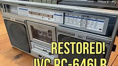 JVC RC-646LB Boombox Restoration. Vintage Radio Cassette Repair.Ghetto Blaster Belt Change & Service
