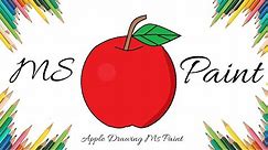 How To Draw An Apple in Ms Paint ( Microsoft Paint )