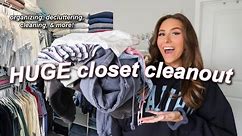 HUGE CLOSET CLEANOUT + spring cleaning! | decluttering, organizing & more! 2023