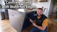 DIY Concrete Counters with Waterfall Ends - Concrete Overlay