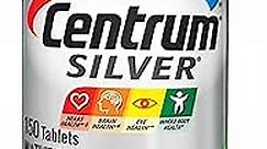 Centrum Silver Multivitamin for Adults 50 Plus, Multivitamin/Multimineral Supplement with Vitamin D3, B Vitamins, Calcium and Antioxidants, Gluten Free, Non-GMO Ingredients - 150 Count