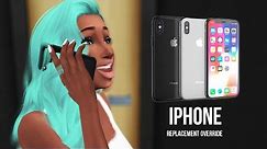 iPHONE X IN THE SIMS 4 | How to install default replacement mods/Overrides | The Sims 4 Mods