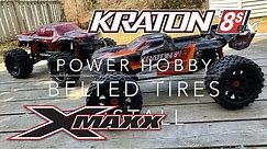 Power Hobby Scorpion 24mm Tires On Traxxas Xmaxx and Kraton 8s