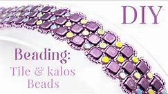 DIY - Learn How to Make This Beautiful Beaded Bracelet using Kalos Par Puca Beads & CzechMates Tiles