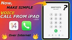 How to make a call from ipad |2020 Feature!! | over Internet 🔥