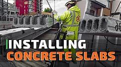 Precast Hollow Core Concrete Slabs | How to Install Concrete Slabs! - FULL CONSTRUCTION PROCESS