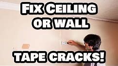 How to Repair Ceiling Crack, Wall Crack, Wall Seam, Ceiling Seam in Minutes!