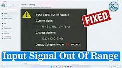 ✅ How To Fix Input Signal Out Of Range, Change Settings Monitor Error
