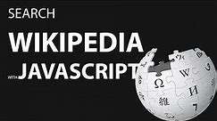 Search Wikipedia with JavaScript