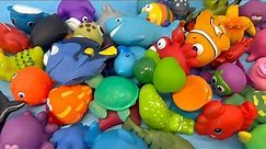 Sea Animal Toys in a Tub and Kinetic Sand Toy Surprises
