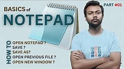 Basics of notepad | how to use Notepad | Notepad kya hota hai |
