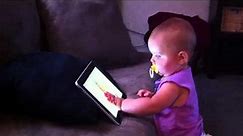 Baby using iPad