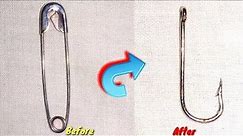 Make your own fishing hook with safety pin #GMSfishing