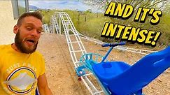 Grandpa Builds AWESOME Backyard Roller Coaster for His Family!