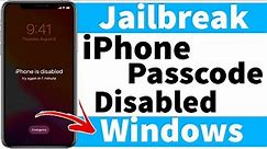 How to Jailbreak 📱iPhone Passcode & Disabled with Windows Ra1nUSB 2021