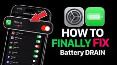 Fixed Battery DRAIN on iPhone