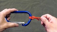 How to tie a Carabiner knot aka the cat's paw