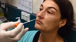 Nasopharyngeal swab instructions for flu sample collection