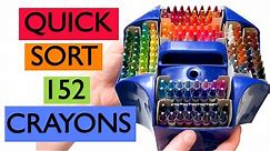 Quick 152 Crayons Color Order! Sort all the Crayola Crayons from the 152 Count Box