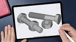 Modeling Bolt and Nut 🔩 on iPad | Shapr3D
