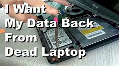 I want My Data Back From Dead Laptop’s Hard Drive Recovery, Step by Step How To Copy and Save.