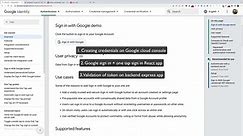 How to use One-tap Google sign in, including idToken validation server side