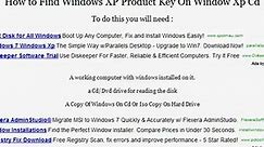 How to Find Windows XP Product Key On Window Xp Cd
