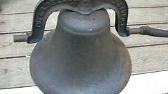 Antique 16" diameter C.S. Bell Co No 2 Cast Iron Bell FOR SALE!!