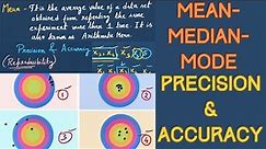 Data Analysis-1 ‖ Mean-Median-Mode ‖ Precision vs Accuracy ‖ Geo-Chemist exam ‖ CGPDTM ‖ CSIR-NET