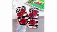 ooooops Striped Rose Phone Case for iPhone 12 / 12 Pro