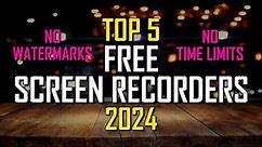 Top 5 Best FREE Screen Recording Software (2024)