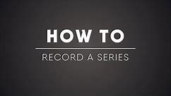 How to: Record a series on Roku